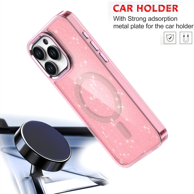 For iPhone 16 Pro Max Glitter MagSafe Shockproof Phone Case(Purple) - iPhone 16 Pro Cases by PMC TechLife | Online Shopping South Africa | PMC TechLife | Buy Now Pay Later Mobicred