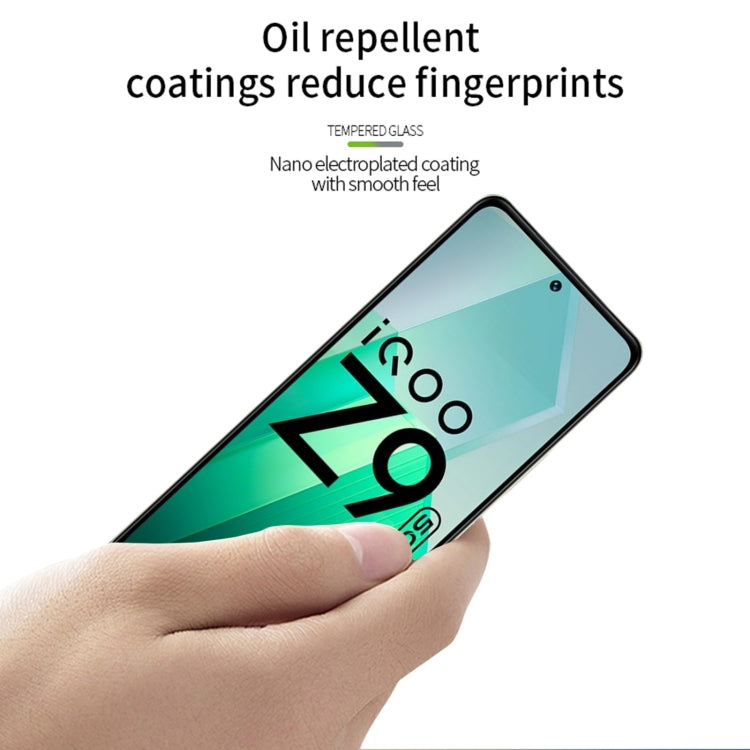 For vivo iQOO Z9 Global PINWUYO 9H 3D Curved Explosion-proof Tempered Glass Film(Black) - vivo Tempered Glass by PINWUYO | Online Shopping South Africa | PMC Jewellery | Buy Now Pay Later Mobicred