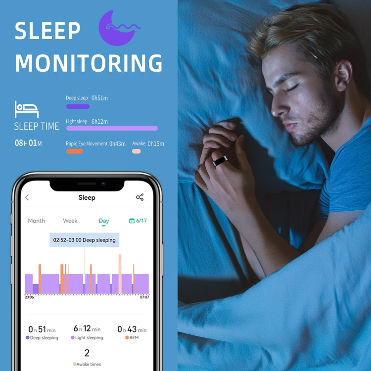 R11M SIZE 11 Smart Ring, Support Heart Rate / Blood Oxygen / Sleep / Multiple Sports Modes(Black) - Smart Rings / Smart Telephones by PMC TechLife | Online Shopping South Africa | PMC TechLife | Buy Now Pay Later Mobicred