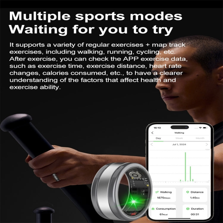 R18 SIZE 9 Smart Ring, Support Heart Rate / Blood Oxygen / Sleep/ Multiple Sports Modes(Gold) - Smart Rings / Smart Telephones by PMC TechLife | Online Shopping South Africa | PMC TechLife | Buy Now Pay Later Mobicred