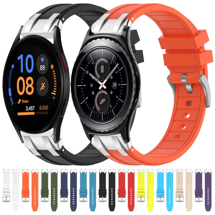 For Samsung Gear S2 Classic 20mm Quick Release Silver Buckle Royal Silicone Watch Band(Navy Blue) - free shipping - PMC TechLife - Order now!