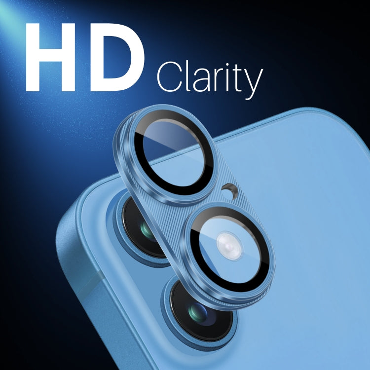 For iPhone 16 / 16 Plus NORTHJO CD Vein Camera Lens Protector Tempered Glass Rear Lens Film(Blue) - iPhone 16 Tempered Glass by NORTHJO | Online Shopping South Africa | PMC Jewellery | Buy Now Pay Later Mobicred