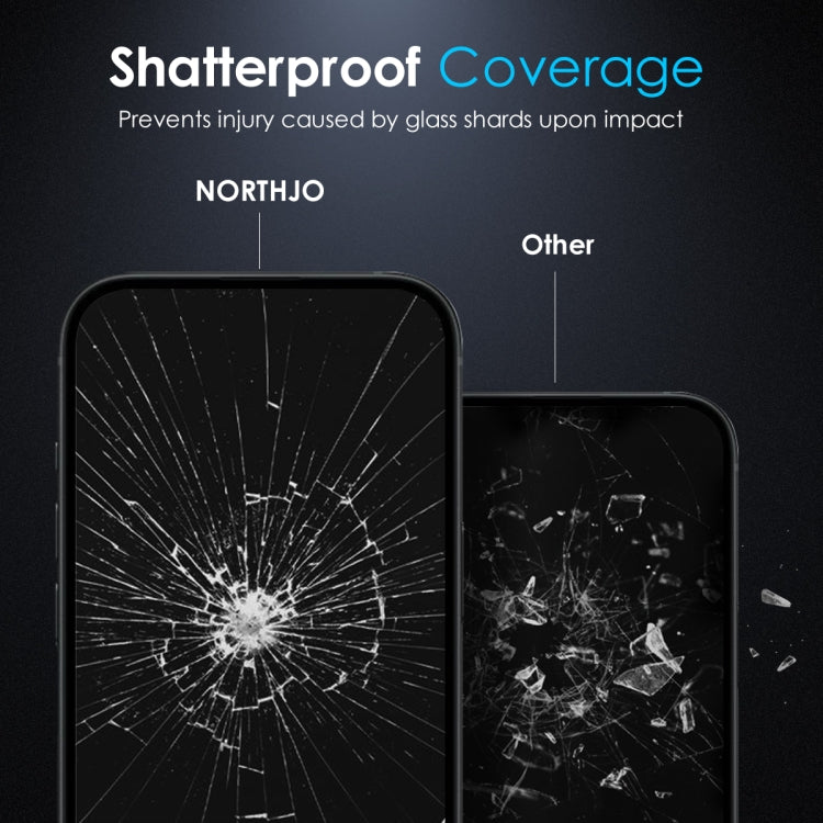 For iPhone 16 Pro Max NORTHJO Matte Silkscreen Anti-Fingerprint Tempered Glass Film - iPhone 16 Pro Max Tempered Glass by NORTHJO | Online Shopping South Africa | PMC TechLife | Buy Now Pay Later Mobicred