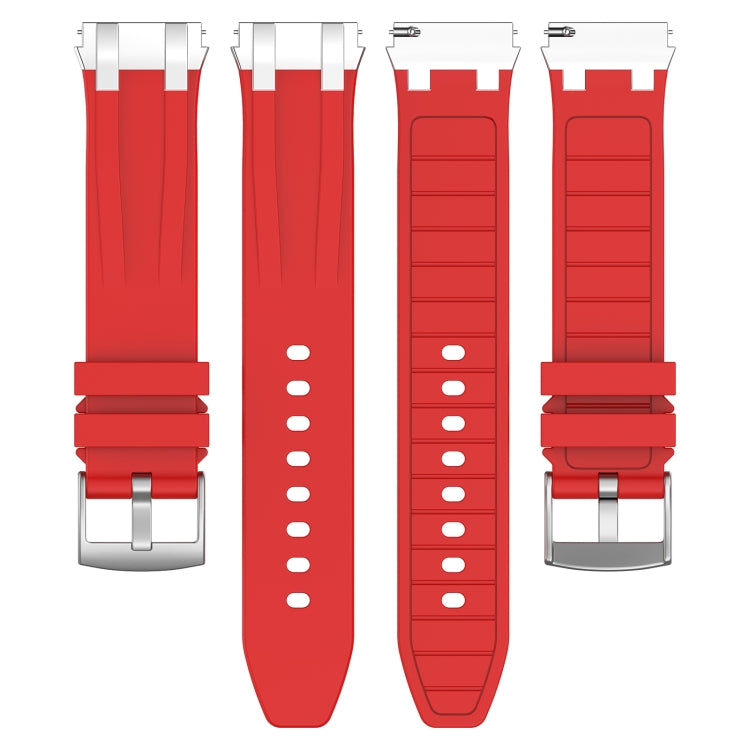 For Amazfit Bip3 Pro 20mm Quick Release Silver Buckle Royal Silicone Watch Band(Red) - free shipping - PMC TechLife - Order now!