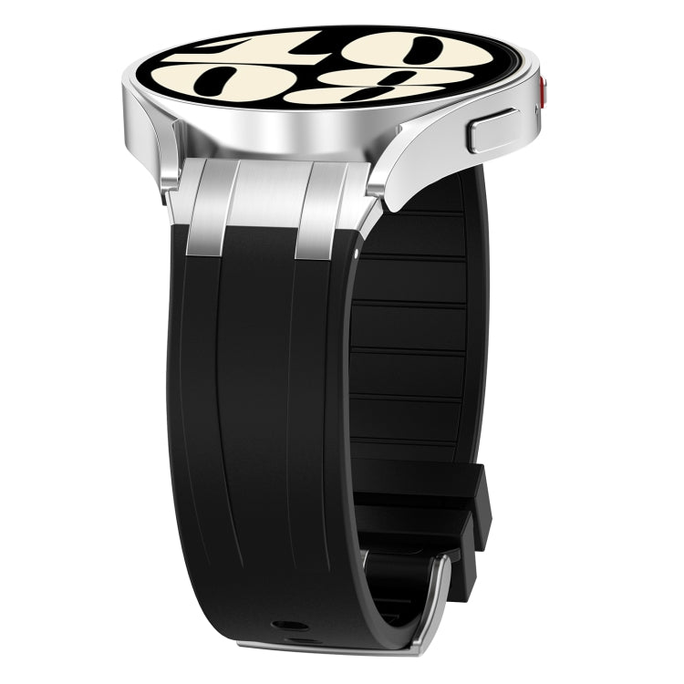 For Amazfit GTS 3 20mm Quick Release Silver Buckle Royal Silicone Watch Band(Black) - free shipping - PMC TechLife - Order now!