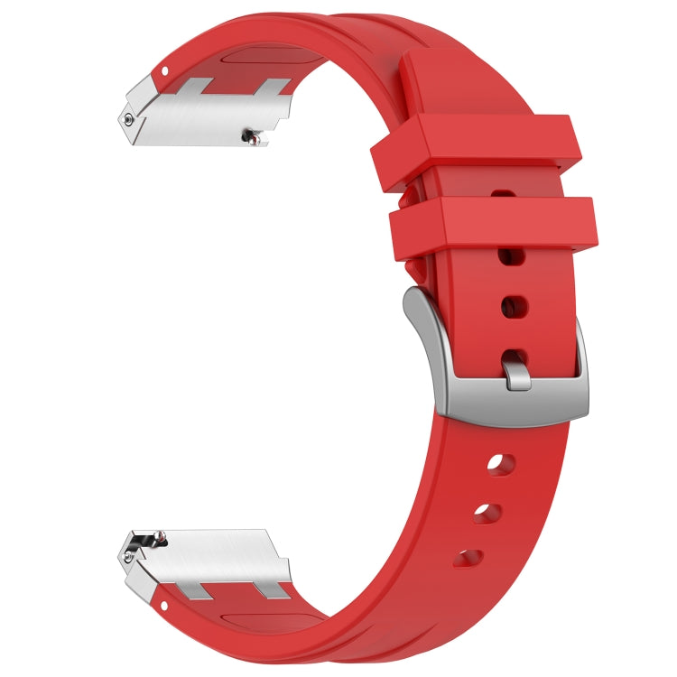 For Amazfit GTS 2 Mini 20mm Quick Release Silver Buckle Royal Silicone Watch Band(Red) - free shipping - PMC TechLife - Order now!