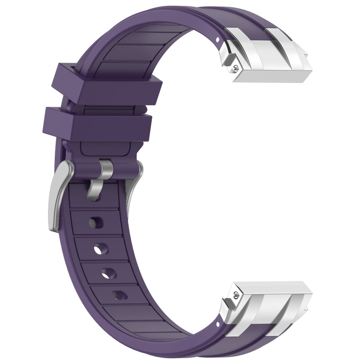 For Amazfit Pop Pro 20mm Quick Release Silver Buckle Royal Silicone Watch Band(Purple) - free shipping - PMC TechLife - Order now!