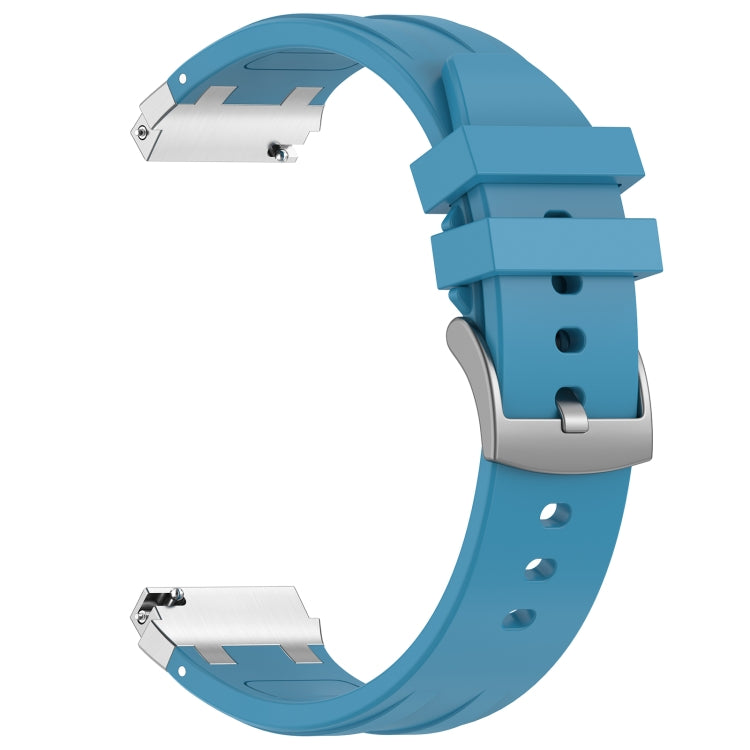 For Amazfit Pop 20mm Quick Release Silver Buckle Royal Silicone Watch Band(Sea Blue) - free shipping - PMC TechLife - Order now!