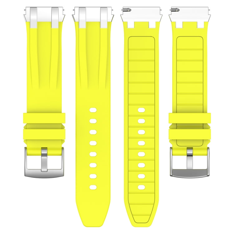 For Amazfit Pop 20mm Quick Release Silver Buckle Royal Silicone Watch Band(Vital Yellow) - free shipping - PMC TechLife - Order now!