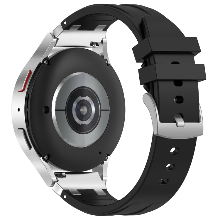 For Amazfit GTS 2 20mm Quick Release Silver Buckle Royal Silicone Watch Band(Black) - free shipping - PMC TechLife - Order now!