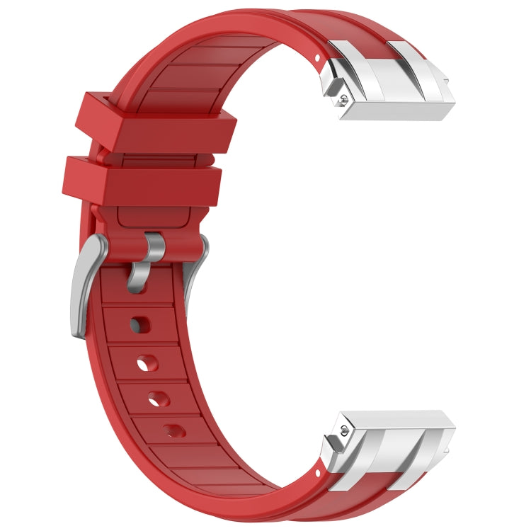 For Amazfit GTS 2 20mm Quick Release Silver Buckle Royal Silicone Watch Band(Red) - free shipping - PMC TechLife - Order now!