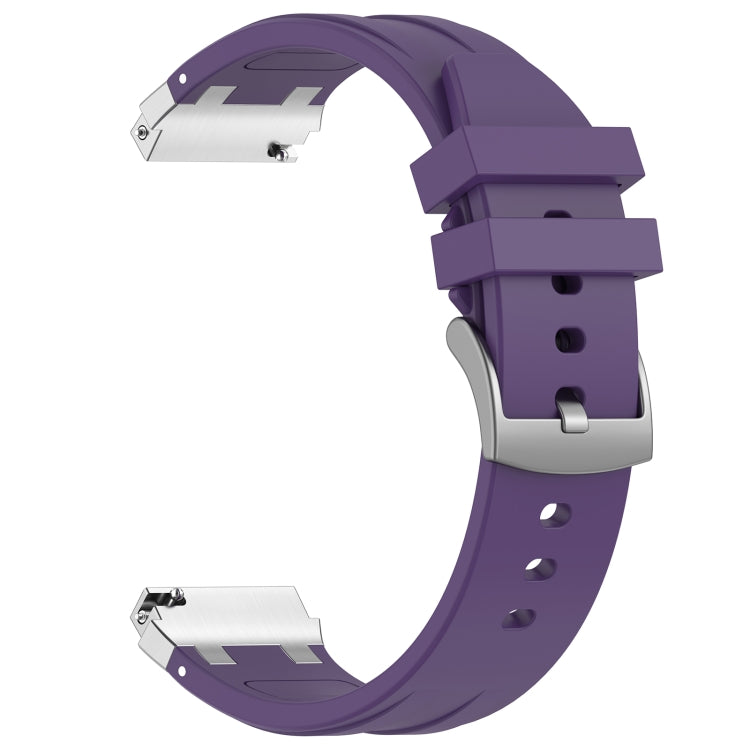 For Amazfit Bip S 20mm Quick Release Silver Buckle Royal Silicone Watch Band(Purple) - free shipping - PMC TechLife - Order now!