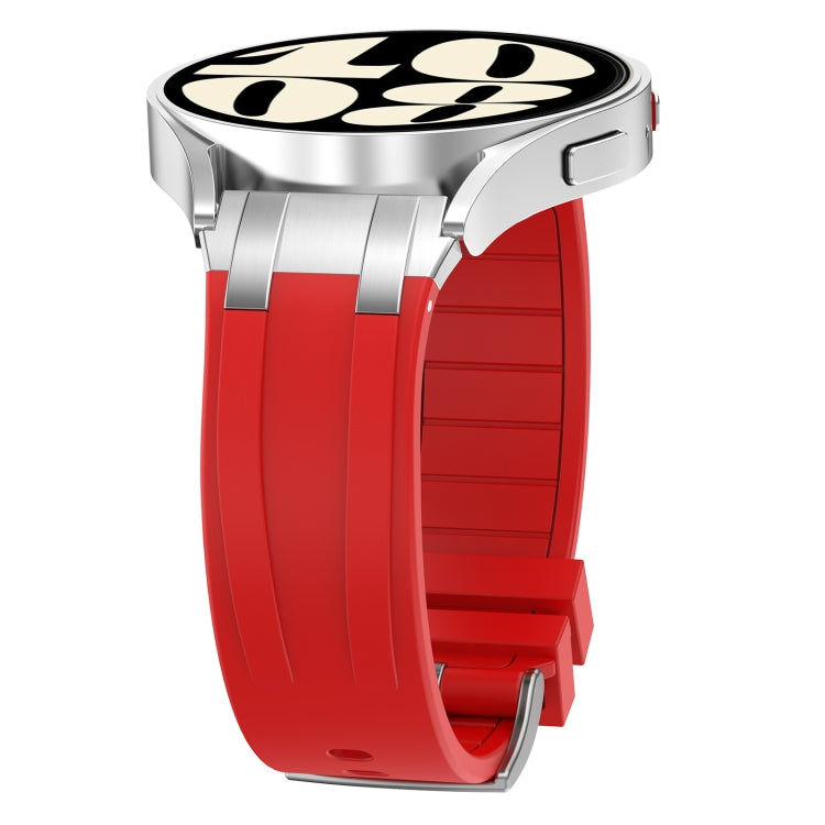 For Amazfit Bip Lite 20mm Quick Release Silver Buckle Royal Silicone Watch Band(Red) - free shipping - PMC TechLife - Order now!