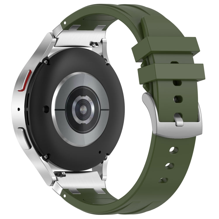 For Amazfit Bip 20mm Quick Release Silver Buckle Royal Silicone Watch Band(Olive Green) - free shipping - PMC TechLife - Order now!