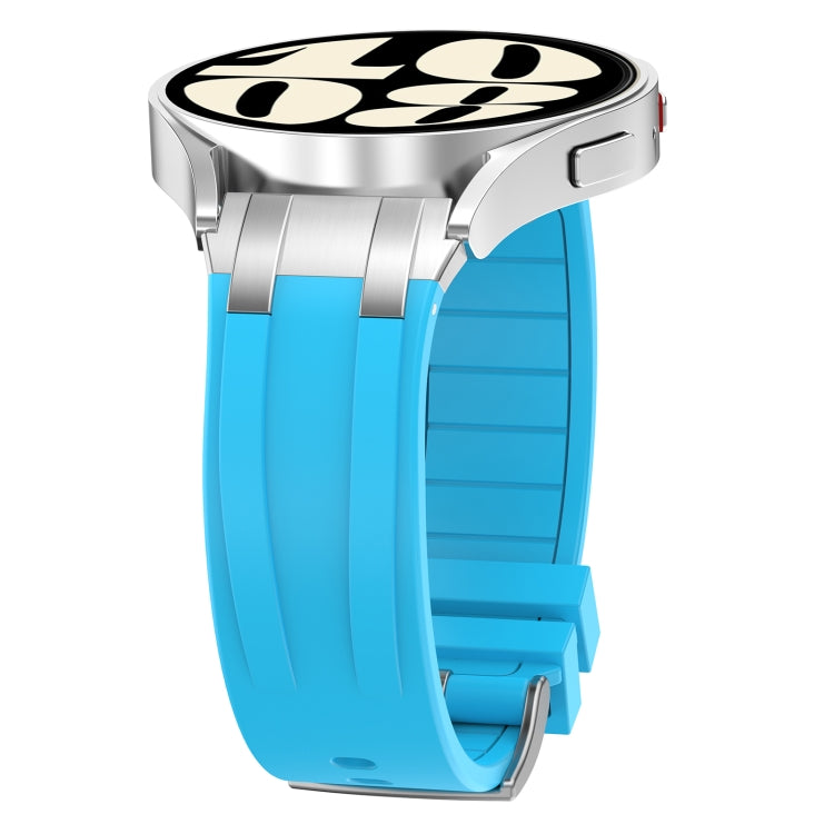 For Amazfit Bip 20mm Quick Release Silver Buckle Royal Silicone Watch Band(Sky Blue) - free shipping - PMC TechLife - Order now!