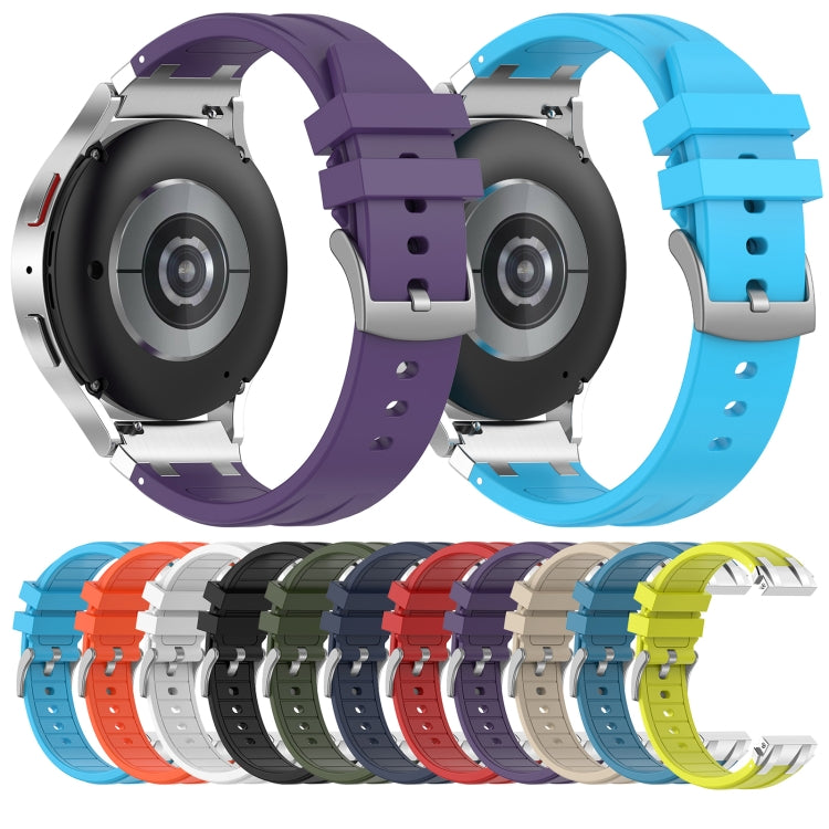 For Amazfit GTS4 Mini 20mm Quick Release Silver Buckle Royal Silicone Watch Band(White) - free shipping - PMC TechLife - Order now!