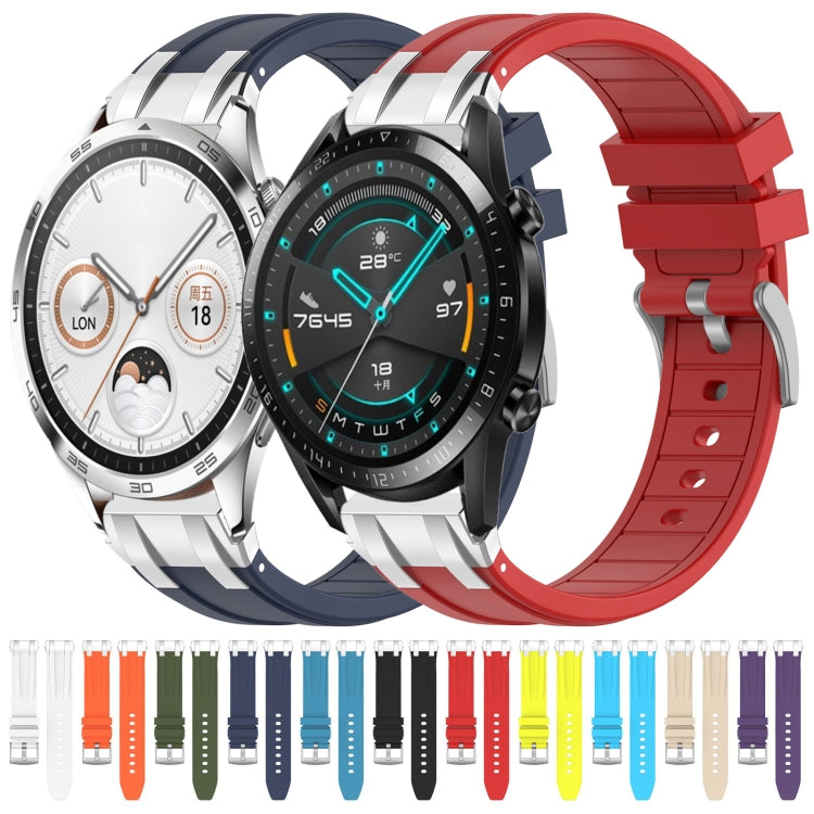 For Huawei Watch 3 22mm Quick Release Silver Buckle Royal Silicone Watch Band(White) - free shipping - PMC TechLife - Order now!