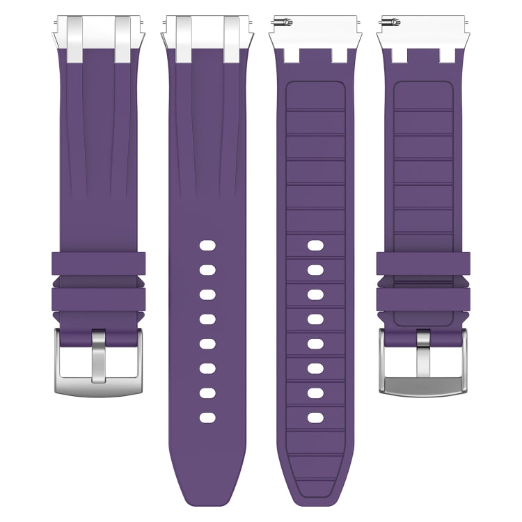 For Honor Magic Watch 22mm Quick Release Silver Buckle Royal Silicone Watch Band(Purple) - free shipping - PMC TechLife - Order now!