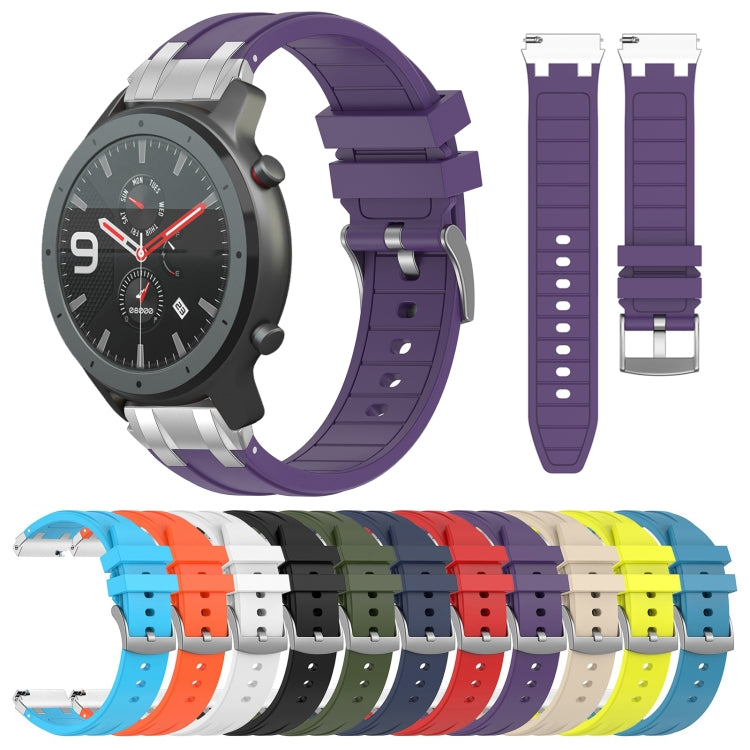 For Amazfit Watch GTR 2 22mm Quick Release Silver Buckle Royal Silicone Watch Band(Red) - free shipping - PMC TechLife - Order now!