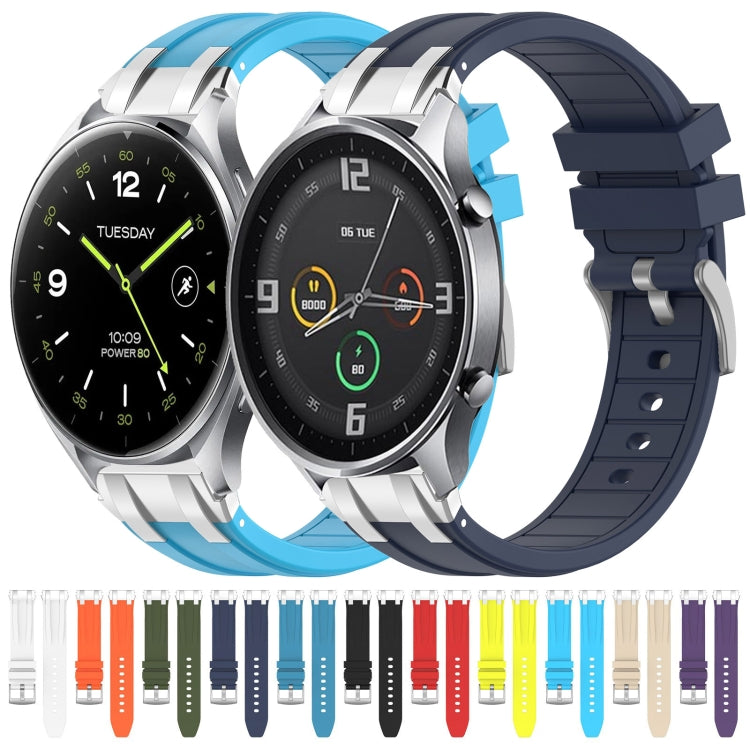 For Xiaomi Watch S2 22mm Quick Release Silver Buckle Royal Silicone Watch Band(White) - free shipping - PMC TechLife - Order now!