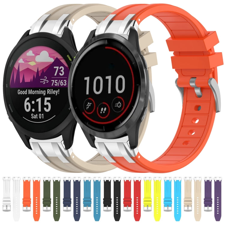 For Garmin Forerunner 255 22mm Quick Release Silver Buckle Royal Silicone Watch Band(Starlight) - free shipping - PMC TechLife - Order now!