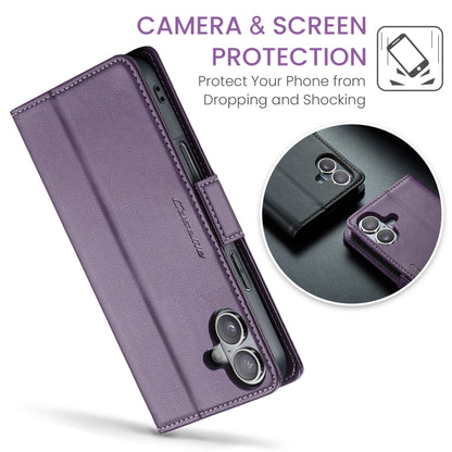 For iPhone 16 CaseMe 023 Butterfly Buckle Litchi Texture RFID Anti-theft Leather Phone Case(Purple) - iPhone 16 Cases by CaseMe | Online Shopping South Africa | PMC Jewellery | Buy Now Pay Later Mobicred