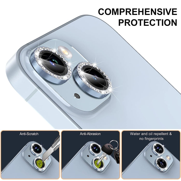 For iPhone 16 / 16 Plus ENKAY AR Anti-reflection Individual Diamond Ring Camera Lens Glass Full Film(Deep Green) - iPhone 16 Plus Tempered Glass by ENKAY | Online Shopping South Africa | PMC Jewellery | Buy Now Pay Later Mobicred