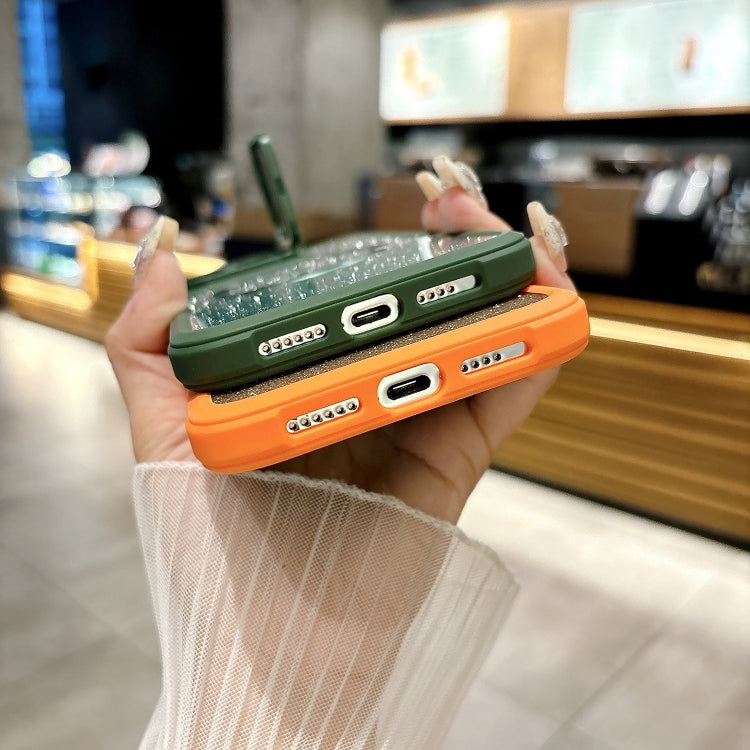 For iPhone 16 Plus CD-grain Gradient Glitter Magsafe Acrylic Hybrid TPU Phone Case(Green) - iPhone 16 Plus Cases by PMC TechLife | Online Shopping South Africa | PMC TechLife | Buy Now Pay Later Mobicred