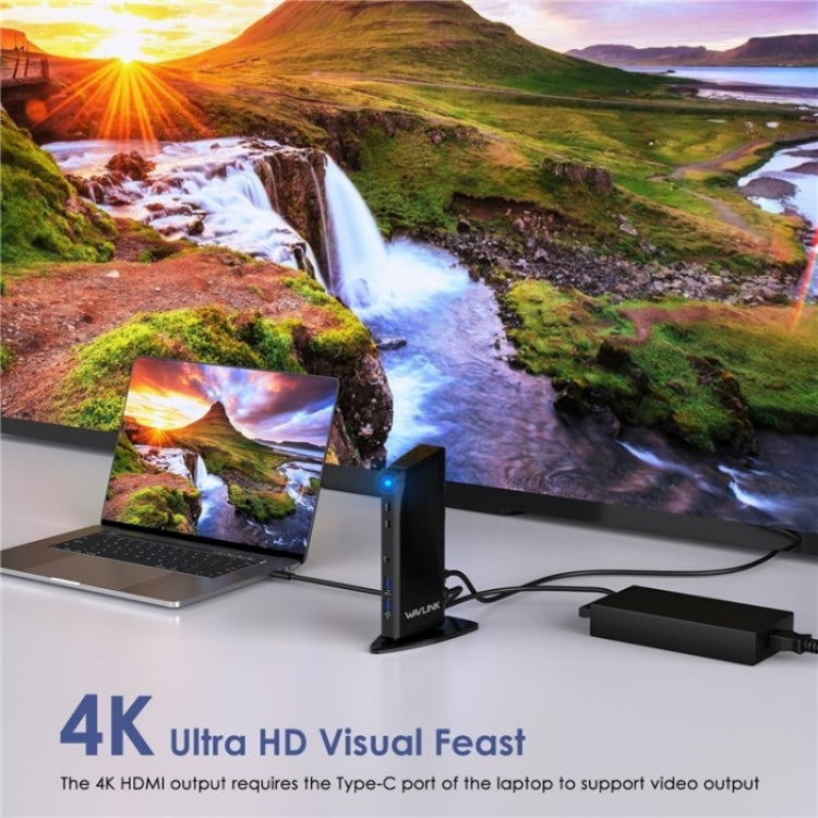WAVLINK UG39PD1 13 in 1 Type-C Triple Monitors 4K HD Docking Station, Plug:AU Plug - free shipping - PMC TechLife - Order now!