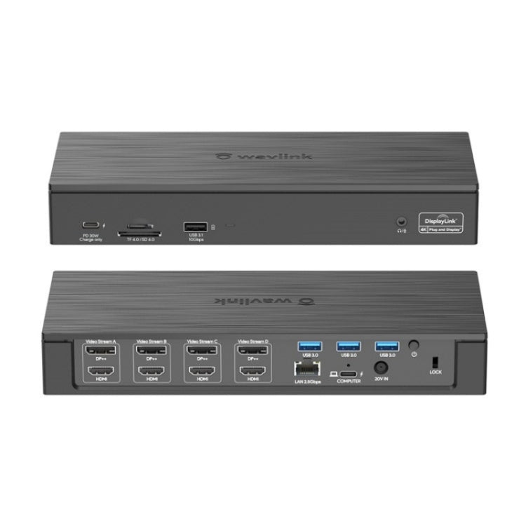 WAVLINK UG69PD8 Pro 18-in-1 DP / HD 5K Quadruple Display USB C Universal Docking Station, Plug:US Plug - free shipping - PMc TechLife - Order now!