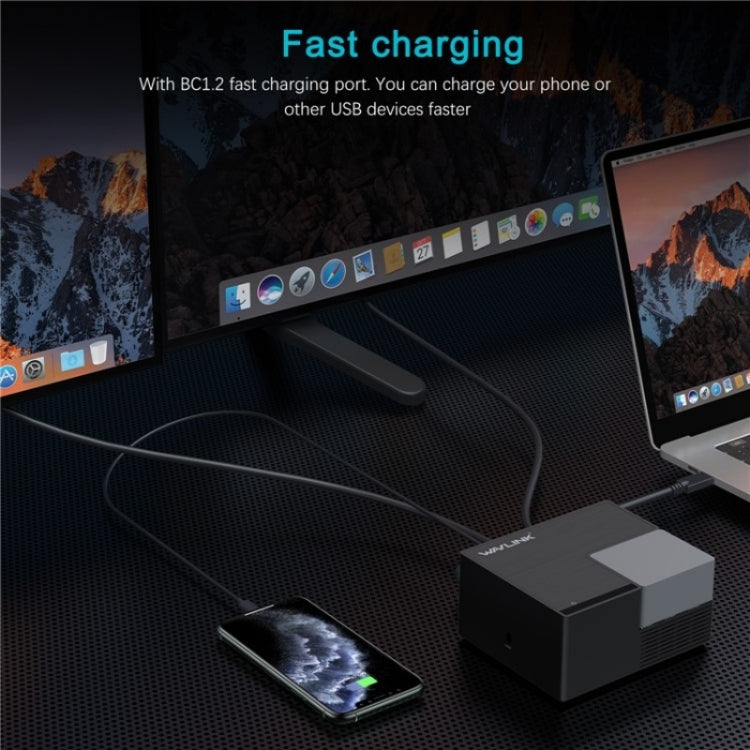 WAVLINK UG76PD2 3.5mm Audio, Gigabit Network Port Dual HD Universal Docking Station(AU Plug) - free shipping - PMc TechLife - Order now!