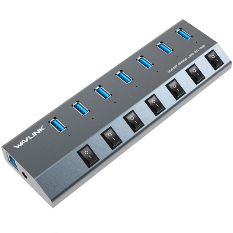 WAVLINK UH3076 5Gbps 7-port USB 3.0 Hub with Independent Switch and LED Indicator(US Plug) - free shipping - PMC Jewellery - Order now!