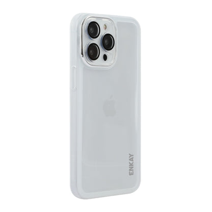 For iPhone 16 Pro ENKAY Hat-Prince Translucent Matte TPU Phone Case with Lens Film(White) - iPhone 16 Pro Cases by ENKAY | Online Shopping South Africa | PMC Jewellery | Buy Now Pay Later Mobicred