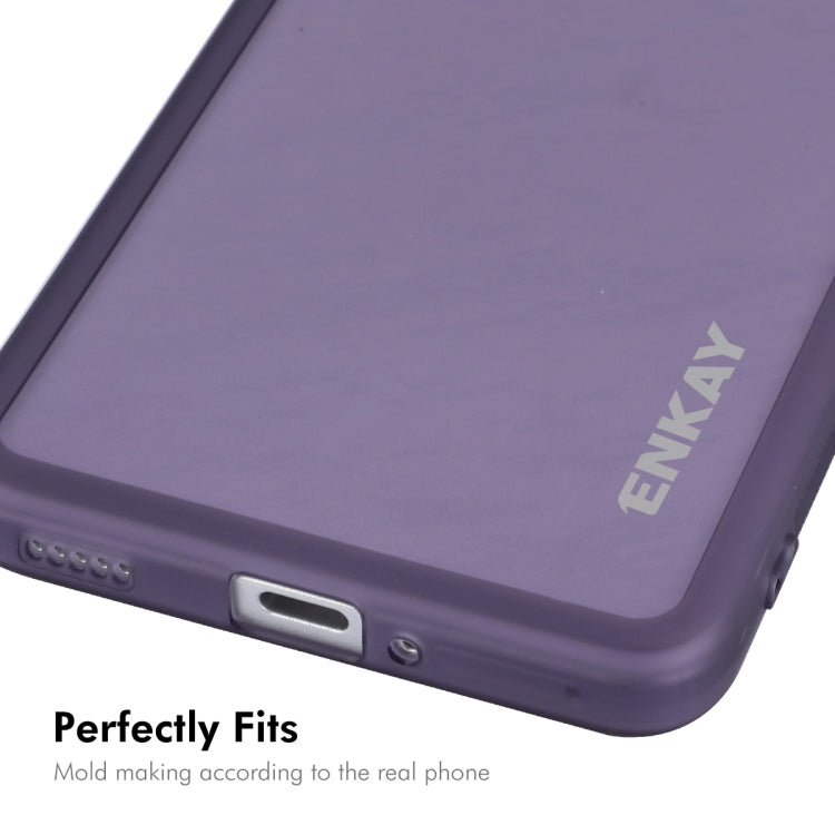 For Redmi K70 Ultra ENKAY Hat-Prince Translucent Matte TPU Phone Case with Lens Film(Purple) - Xiaomi Cases by ENKAY | Online Shopping South Africa | PMC Jewellery | Buy Now Pay Later Mobicred