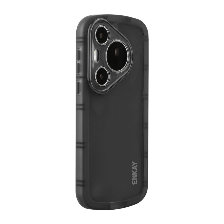 For Huawei Pura 70 Pro / 70 Pro+ ENKAY Hat-Prince Translucent Matte TPU Shockproof Phone Case(Black) - Huawei Cases by ENKAY | Online Shopping South Africa | PMC Jewellery | Buy Now Pay Later Mobicred