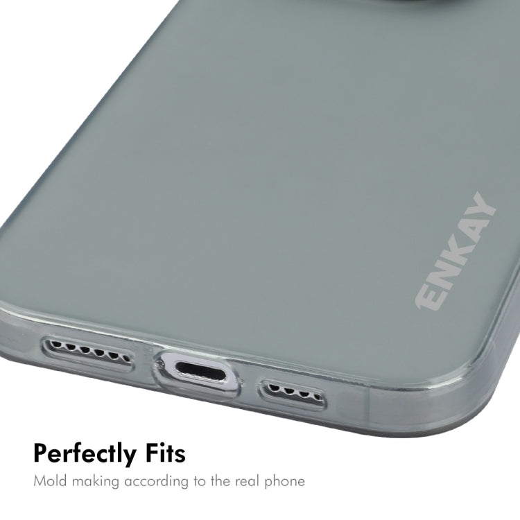 For iPhone 16 Pro Max ENKAY Hat-Prince Translucent Matte TPU Phone Case + 9H Big Arc Edge Film(Grey) - iPhone 16 Pro Max Cases by ENKAY | Online Shopping South Africa | PMC Jewellery | Buy Now Pay Later Mobicred