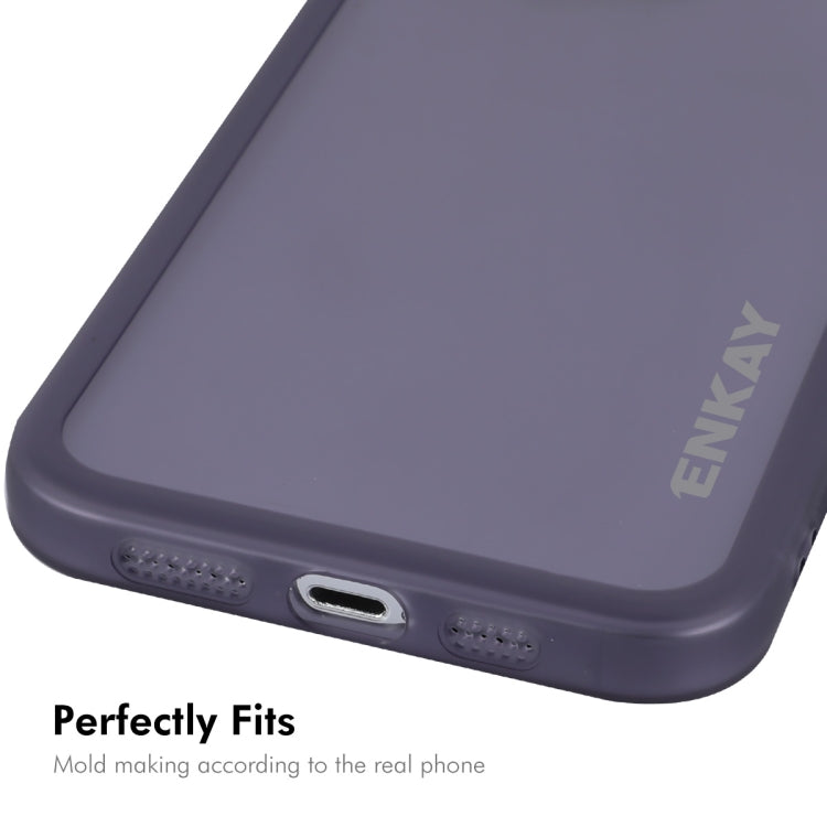 For iPhone 16 Pro ENKAY Hat-Prince Translucent Matte TPU Phone Case with Lens Film + 9H Big Arc Edge Film(Blue) - iPhone 16 Pro Cases by ENKAY | Online Shopping South Africa | PMC Jewellery | Buy Now Pay Later Mobicred