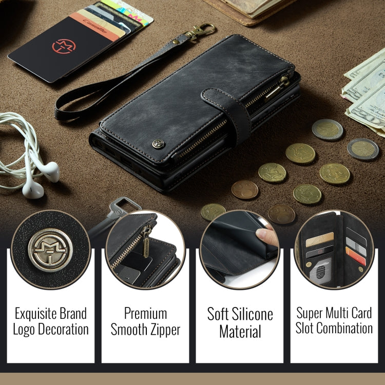 For Google Pixel 9 / 9 Pro CaseMe C30 Card Slots Zipper Wallet Leather Phone Case(Black) - free shipping - PMC Jewellery - Order now!