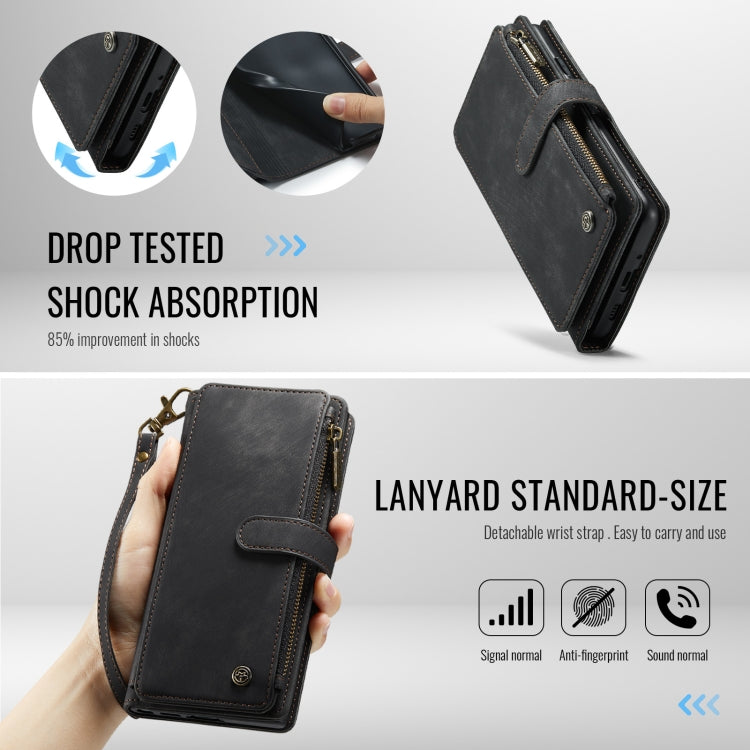 For Google Pixel 9 / 9 Pro CaseMe C30 Card Slots Zipper Wallet Leather Phone Case(Black) - free shipping - PMC Jewellery - Order now!