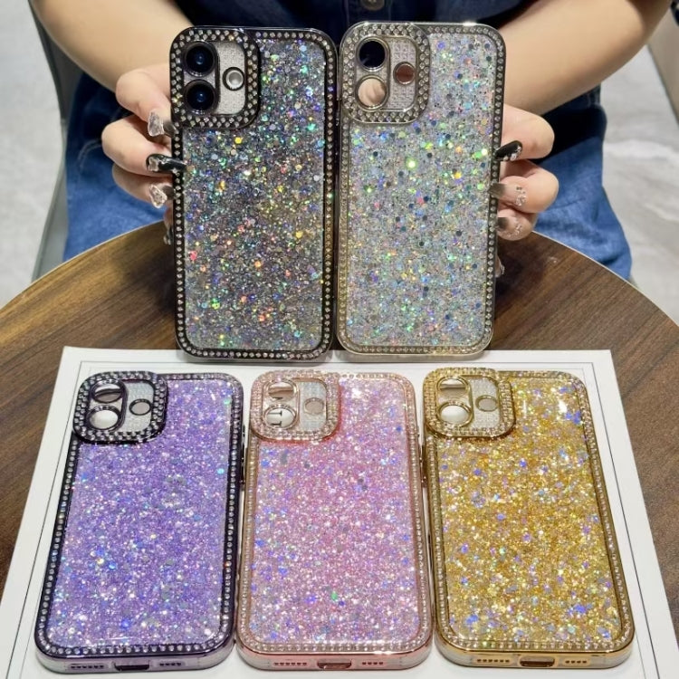 For iPhone 16 Pro Diamond Glitter Sequins TPU Phone Case(Gold) - iPhone 16 Pro Cases by PMC Jewellery | Online Shopping South Africa | PMC Jewellery | Buy Now Pay Later Mobicred