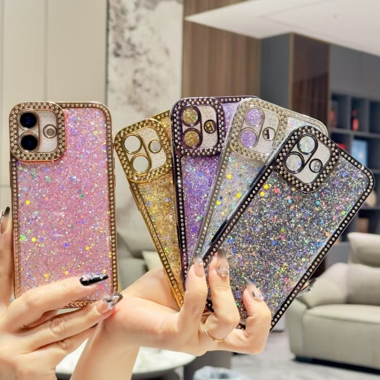 For iPhone 16 Pro Diamond Glitter Sequins TPU Phone Case(Gold) - iPhone 16 Pro Cases by PMC Jewellery | Online Shopping South Africa | PMC Jewellery | Buy Now Pay Later Mobicred