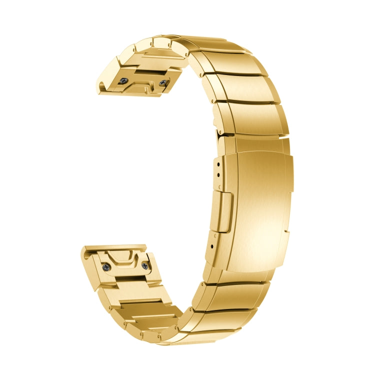 For Garmin MARQ Commander Tortoise Shell 22mm Stainless Steel Watch Band(Gold) - free shipping - PMC TechLife - Order now!