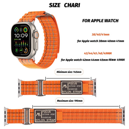 For Apple Watch Ultra 49mm Two Sections Nylon Hook and Loop Fastener Watch Band(Scuba Blue) - Watch Bands by PMC Jewellery | Online Shopping South Africa | PMC Jewellery | Buy Now Pay Later Mobicred