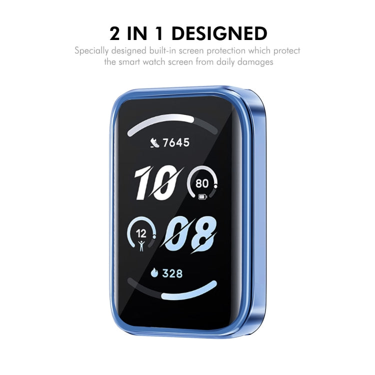 For Honor Band 9 ENKAY Hat-Prince Full Coverage Electroplated Soft TPU Case with Screen Protection(Silver) - free shipping - PMc TechLife - Order now!
