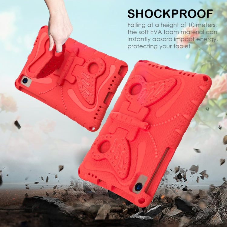 For Lenovo Tab M10 Plus TB-X606F 10.3 Butterfly Bracket EVA Shockproof Tablet Case(Red) - Lenovo by PMC TechLife | Online Shopping South Africa | PMC TechLife | Buy Now Pay Later Mobicred