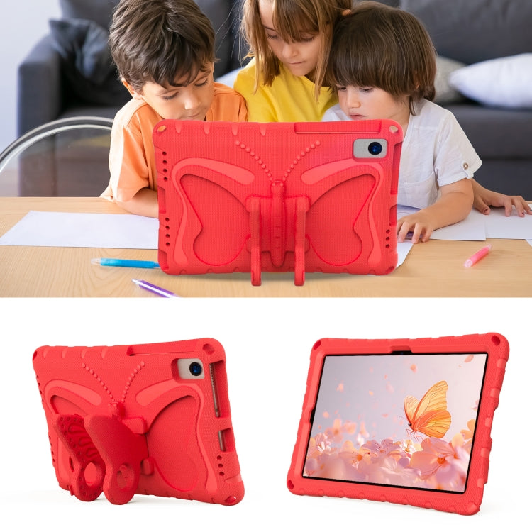 For Lenovo Tab M10 Plus TB-X606F 10.3 Butterfly Bracket EVA Shockproof Tablet Case(Red) - Lenovo by PMC TechLife | Online Shopping South Africa | PMC TechLife | Buy Now Pay Later Mobicred