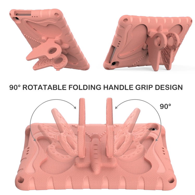 For Honor Pad X8 / X8 Lite 10.1 Butterfly Bracket EVA Shockproof Tablet Case(Pink Orange) - Honor by PMC TechLife | Online Shopping South Africa | PMC TechLife | Buy Now Pay Later Mobicred