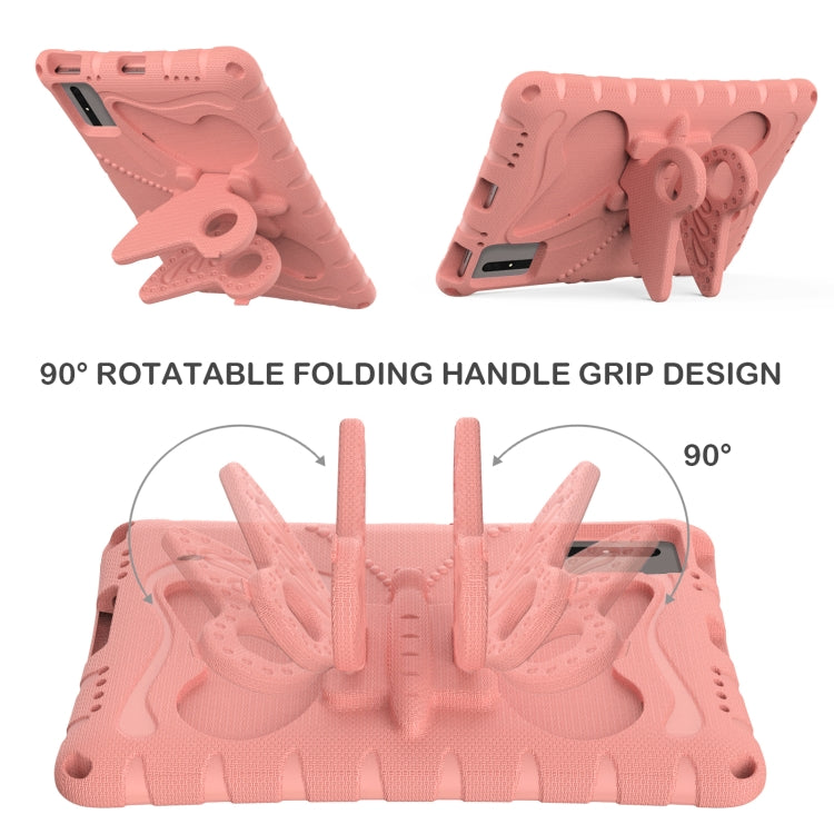 For Huawei MatePad SE 11 2024 Butterfly Bracket EVA Shockproof Tablet Case(Pink Orange) - Huawei by PMC Jewellery | Online Shopping South Africa | PMC Jewellery | Buy Now Pay Later Mobicred