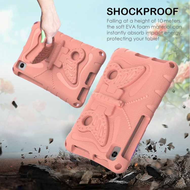 For Huawei MatePad T8 8.0 2020 Butterfly Bracket EVA Shockproof Tablet Case(Pink Orange) - Huawei by PMC TechLife | Online Shopping South Africa | PMC TechLife | Buy Now Pay Later Mobicred