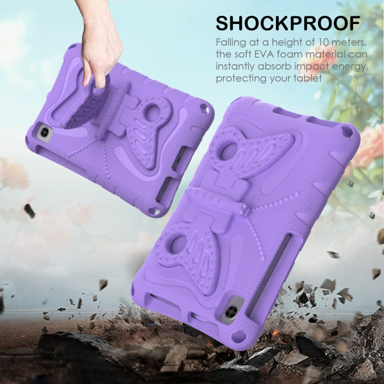 For Huawei MatePad T8 8.0 2020 Butterfly Bracket EVA Shockproof Tablet Case(Light Purple) - Huawei by PMC TechLife | Online Shopping South Africa | PMC TechLife | Buy Now Pay Later Mobicred